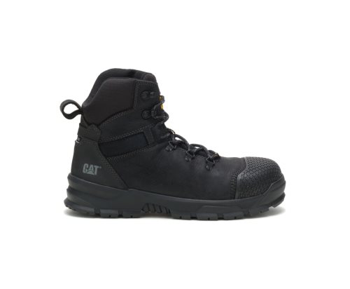 Men's Caterpillar CAT Accomplice X Waterproof Steel Toe Work Boots Black | CAT-107KB