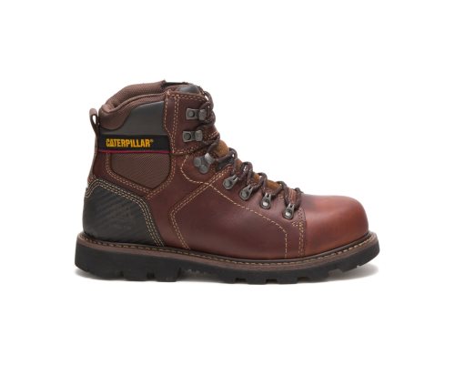 Men's Caterpillar CAT Alaska 2.0 Steel Toe Work Boots Brown | CAT-314GU