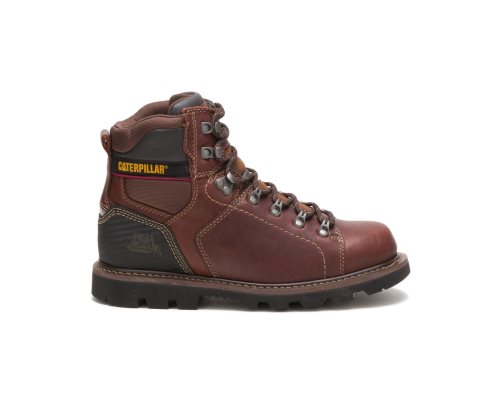 Men's Caterpillar CAT Alaska 2.0 Work Boots Brown | CAT-960GS