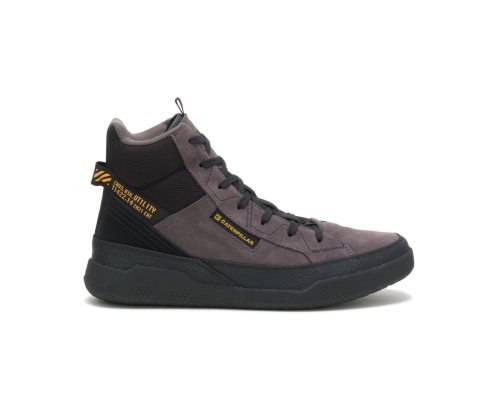 Men's Caterpillar CAT CODE Hex Hi Utility Sneakers Grey / Black | CAT-193HJ