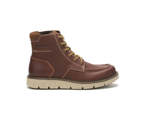 Men's Caterpillar CAT Covert Work Boots Brown | CAT-849KO