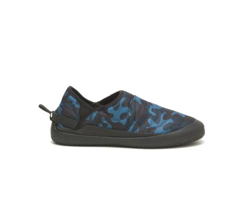 Men's Caterpillar CAT Crossover Slip On Casual Shoes Blue Camo | CAT-838KO