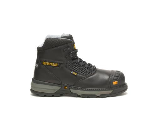 Men's Caterpillar CAT Excavator Superlite Cool Carbon Composite Toe Work Boots Black | CAT-785KO