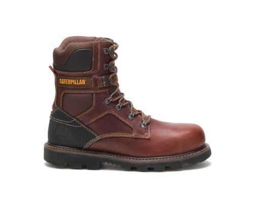 Men's Caterpillar CAT Indiana 2.0 Steel Toe Work Boots Brown | CAT-574NO