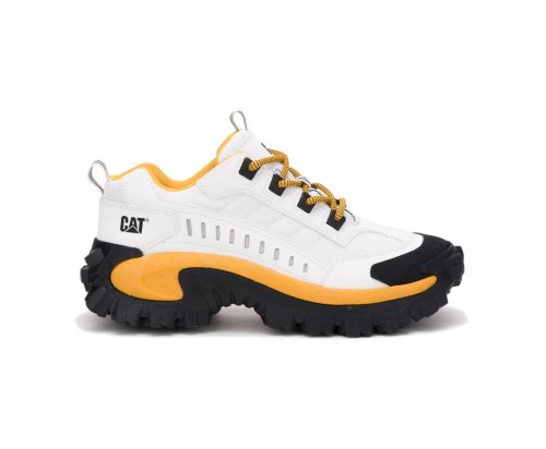 Men's Caterpillar CAT Intruder Shoe Casual Shoes White / Yellow | CAT-493ZM