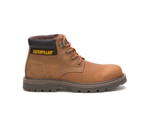 Men's Caterpillar CAT Outbase Waterproof Work Boots Brown | CAT-325IT