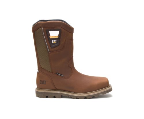 Men's Caterpillar CAT Stillwell Waterproof Steel Toe Work Boots Copper | CAT-481OV