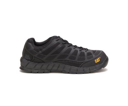 Men's Caterpillar CAT Streamline Composite Toe Sneakers Black / Black | CAT-610FN