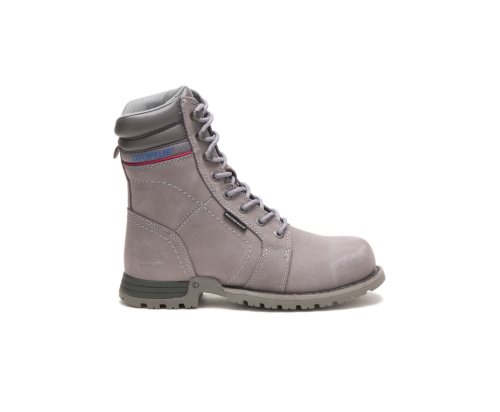 Women's Caterpillar CAT Echo Waterproof Steel Toe Work Boots Grey | CAT-807KT