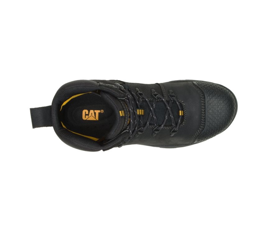 Men's Caterpillar CAT Accomplice X Waterproof Steel Toe Work Boots Black | CAT-107KB