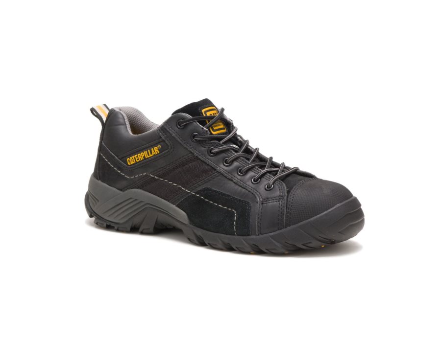 Men's Caterpillar CAT Argon Composite Toe Work Shoes Black | CAT-974HS