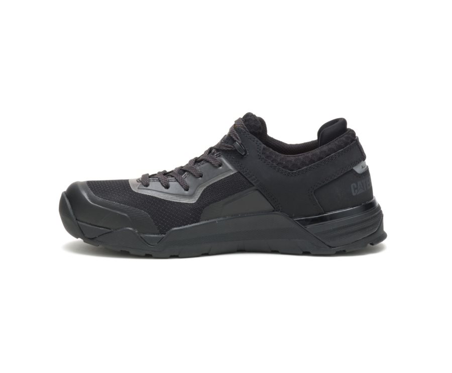 Men's Caterpillar CAT Bolt Alloy Toe Sneakers Black | CAT-739AF