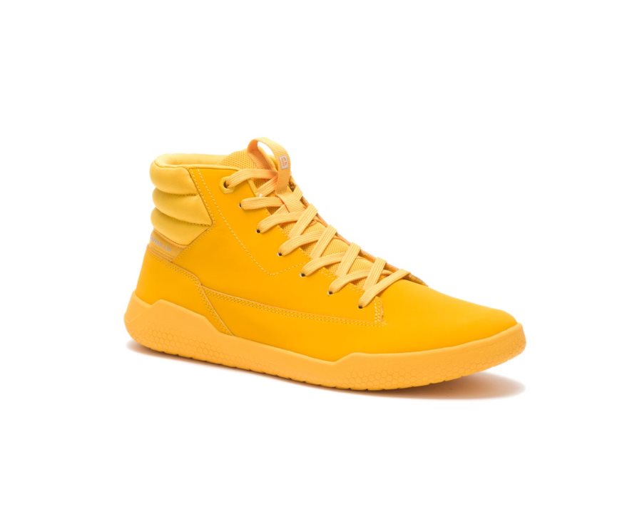 Men's Caterpillar CAT CODE Hex Hi Sneakers Yellow | CAT-713SL