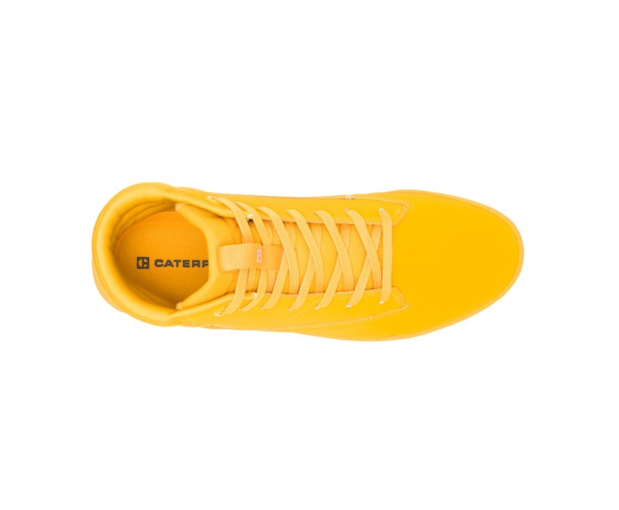 Men's Caterpillar CAT CODE Hex Hi Sneakers Yellow | CAT-713SL