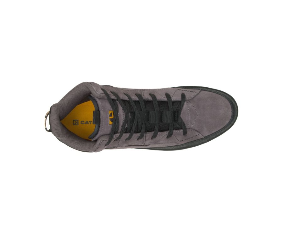 Men's Caterpillar CAT CODE Hex Hi Utility Sneakers Grey / Black | CAT-193HJ