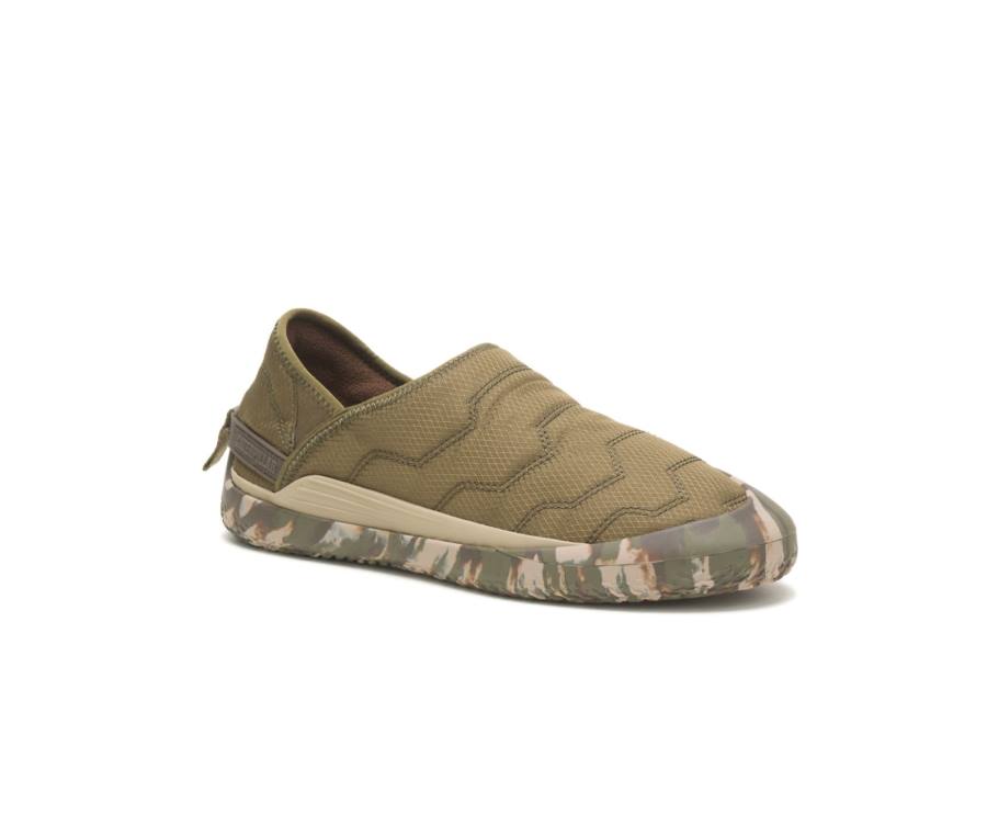 Men's Caterpillar CAT Crossover Slip On Casual Shoes Dark Olive | CAT-829KO