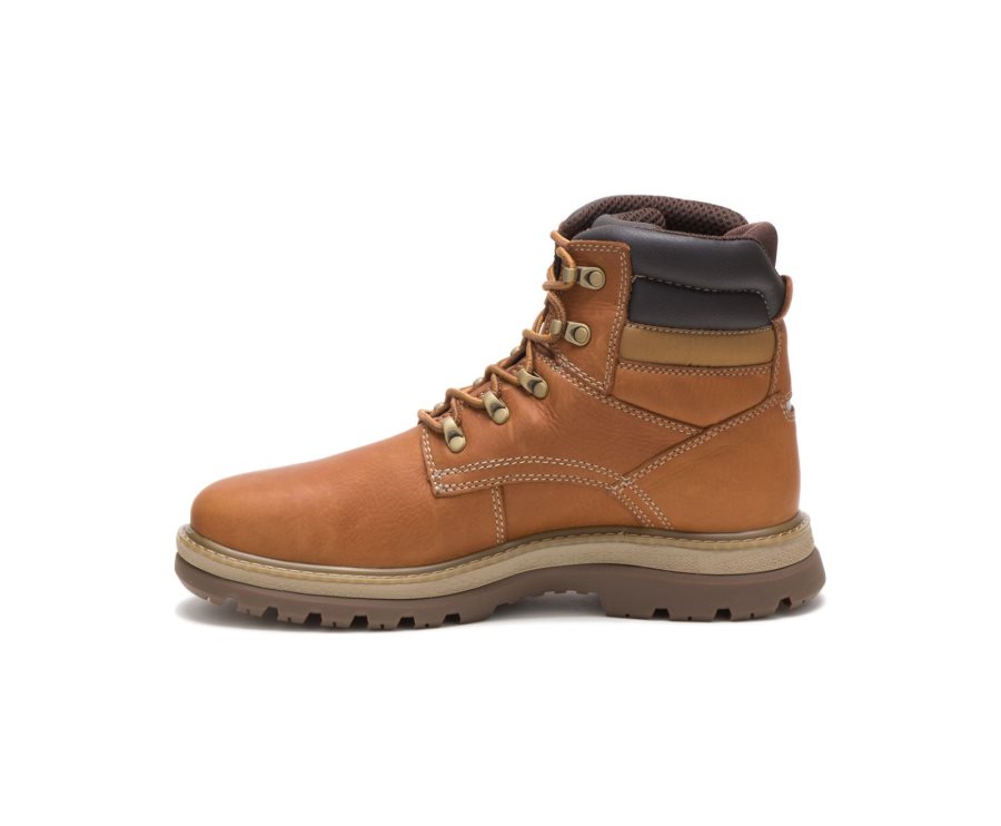 Men's Caterpillar CAT Fairbanks Work Boots Brown / Black | CAT-390RO