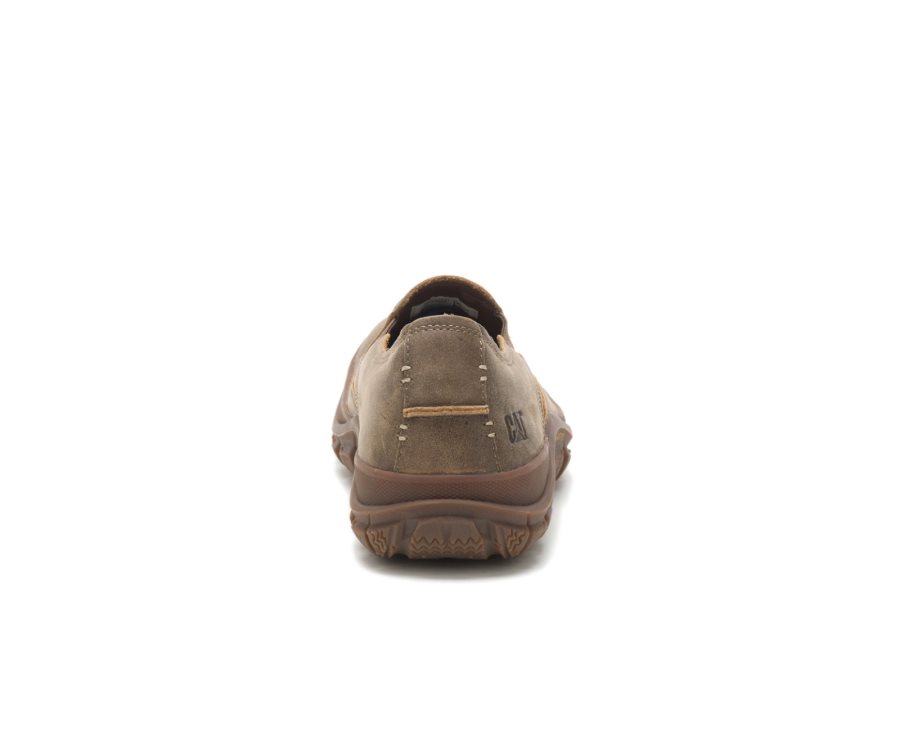 Men's Caterpillar CAT Fused Slip On Shoe Sneakers Brown Green | CAT-873MY