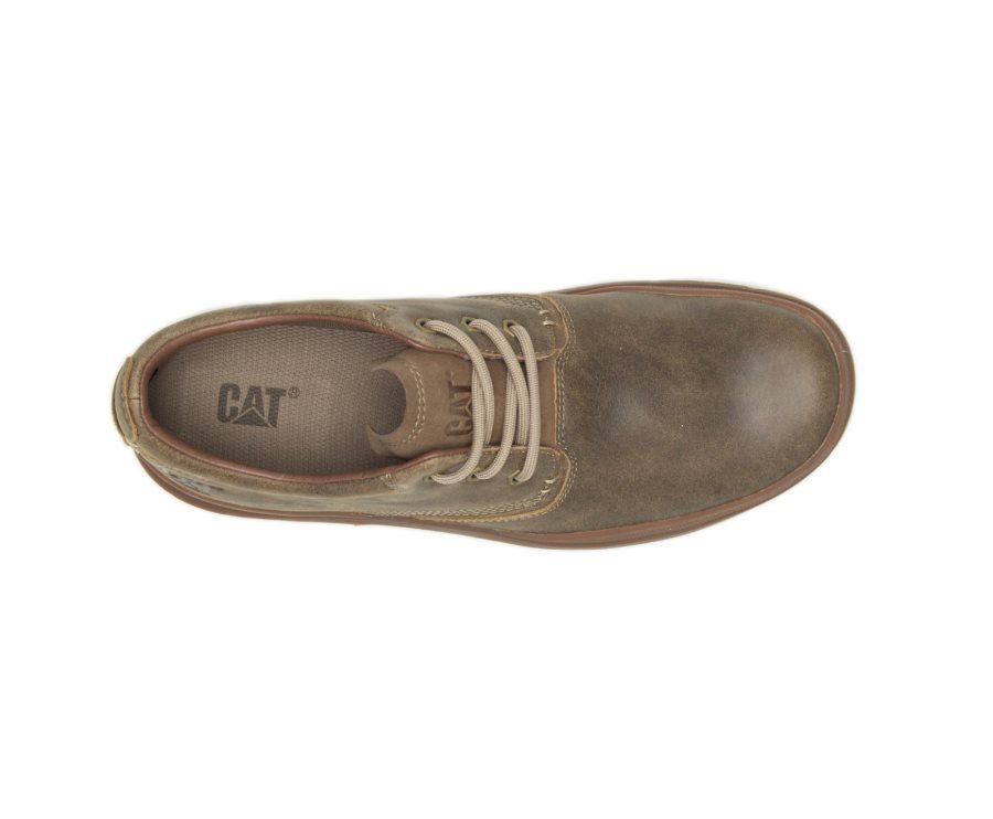 Men's Caterpillar CAT Fused Tri Shoe Sneakers Brown Green | CAT-184FN