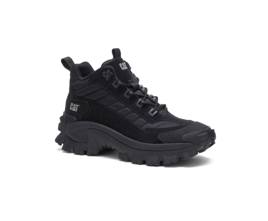 Men's Caterpillar CAT Intruder Mid Sneakers Black | CAT-109NO