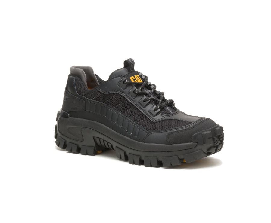 Men's Caterpillar CAT Invader Steel Toe Work Shoes Black | CAT-413SB