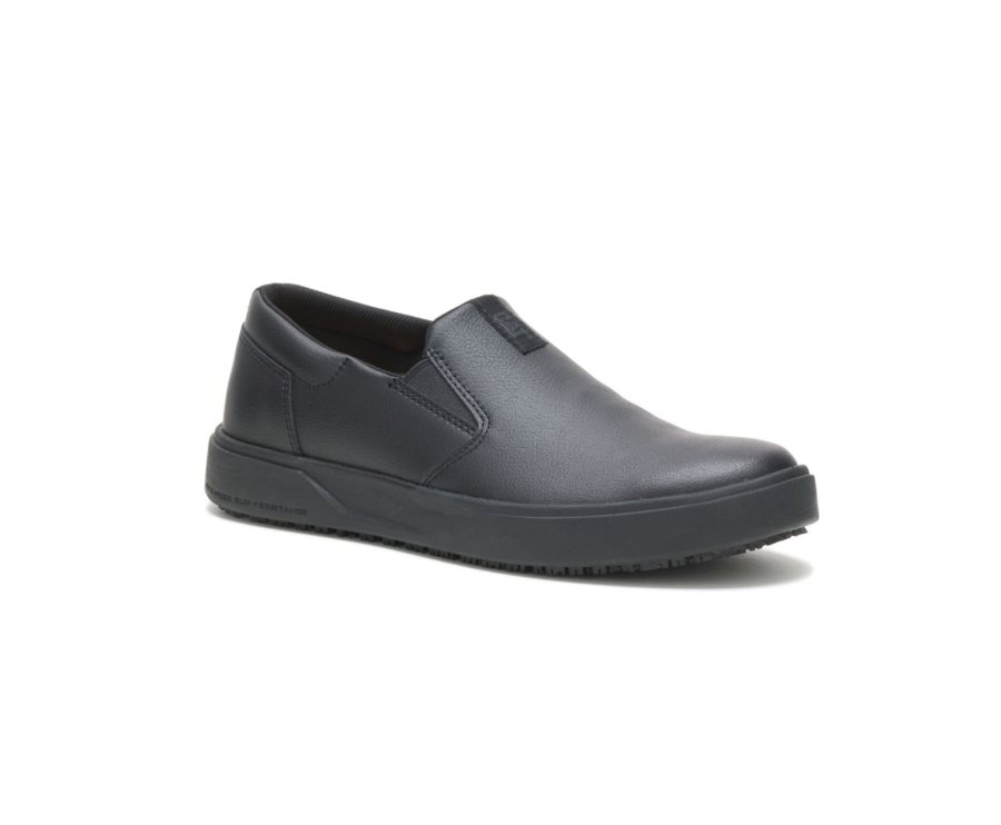 Men's Caterpillar CAT ProRush SR+ Slip On Casual Shoes Black | CAT-154AV