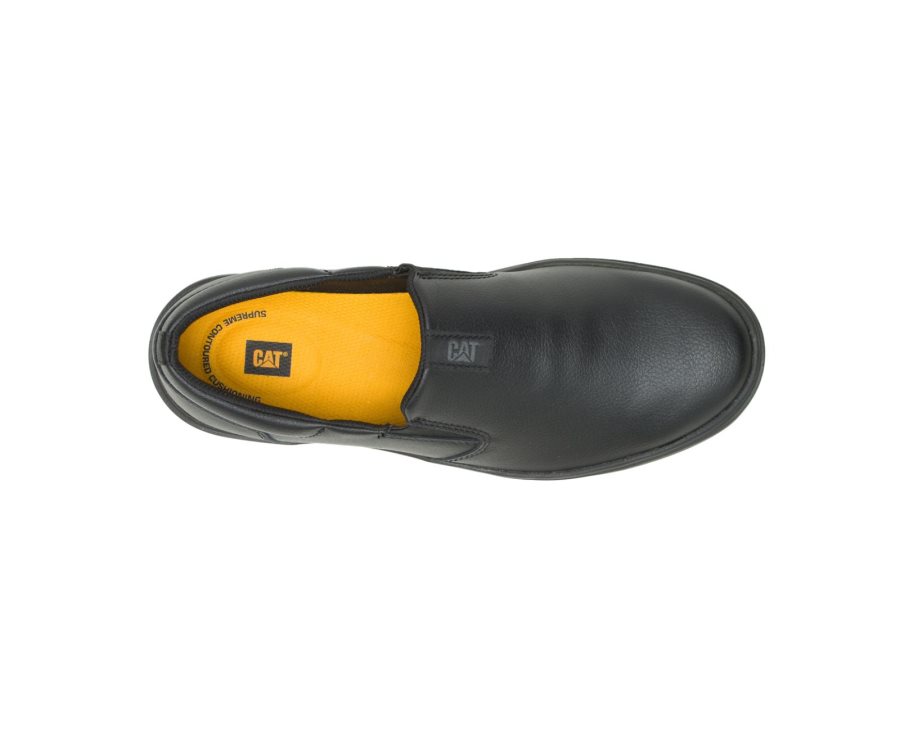 Men's Caterpillar CAT ProRush SR+ Slip On Casual Shoes Black | CAT-154AV