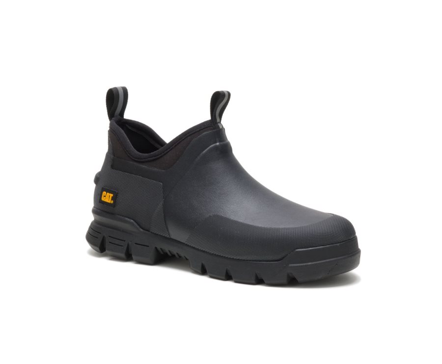 Men's Caterpillar CAT Stormers Shoe Rubber Boots Black | CAT-235WF