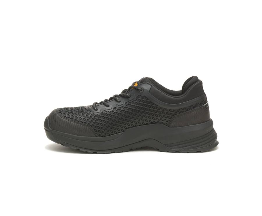 Men's Caterpillar CAT Streamline 2.0 Composite Toe Work Shoes Black / Black | CAT-808KO