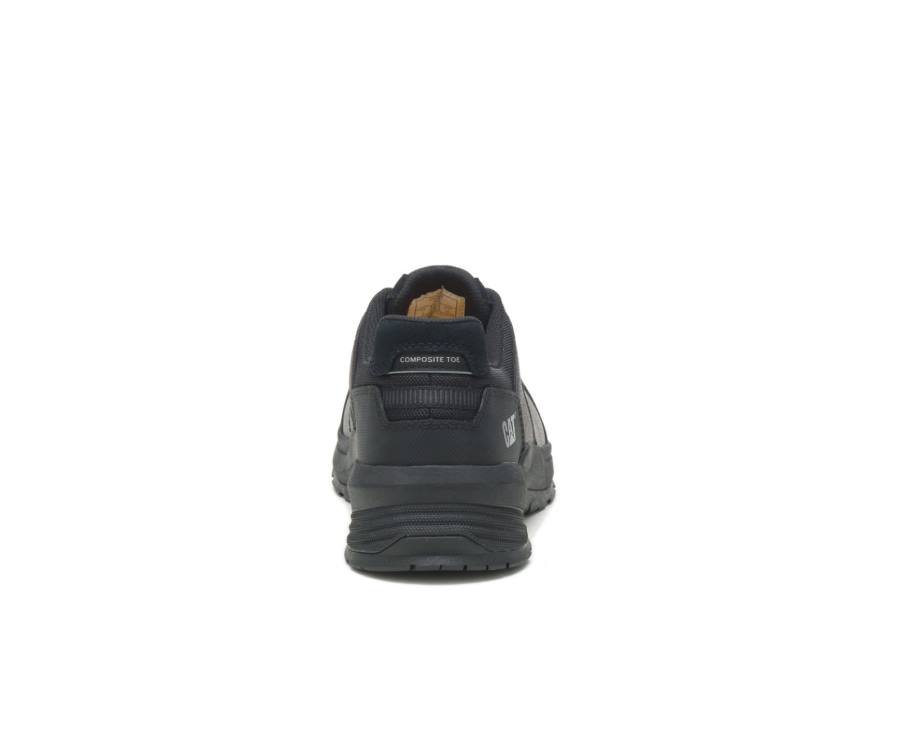 Men's Caterpillar CAT Streamline 2.0 Leather Composite Toe Work Shoes Black | CAT-814KO