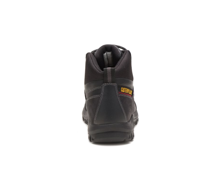 Men's Caterpillar CAT Threshold Waterproof Work Boots Black | CAT-428TU