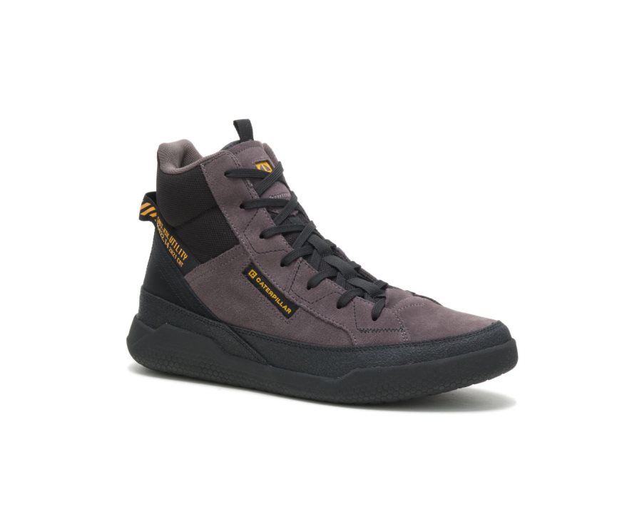 Women's Caterpillar CAT CODE Hex Hi Utility Sneakers Grey / Black | CAT-769IJ