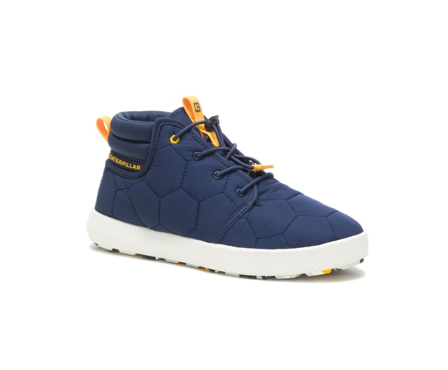 Women's Caterpillar CAT CODE Scout Mid Sneakers Blue | CAT-140TG