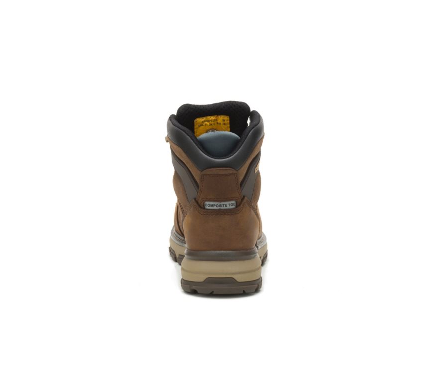 Women's Caterpillar CAT Excavator Superlite Waterproof Thinsulate™ Nano Toe Work Boots Dark Brown | CAT-015KD