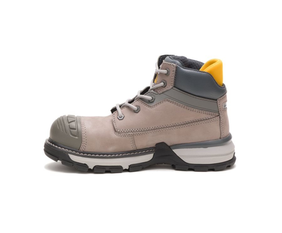 Women's Caterpillar CAT Excavator Superlite Waterproof Nano Toe Work Boots Skin / Grey | CAT-310BA