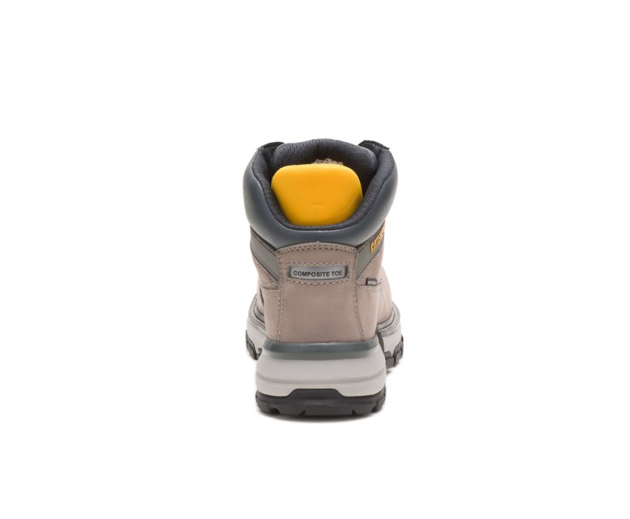 Women's Caterpillar CAT Excavator Superlite Waterproof Nano Toe Work Boots Skin / Grey | CAT-310BA