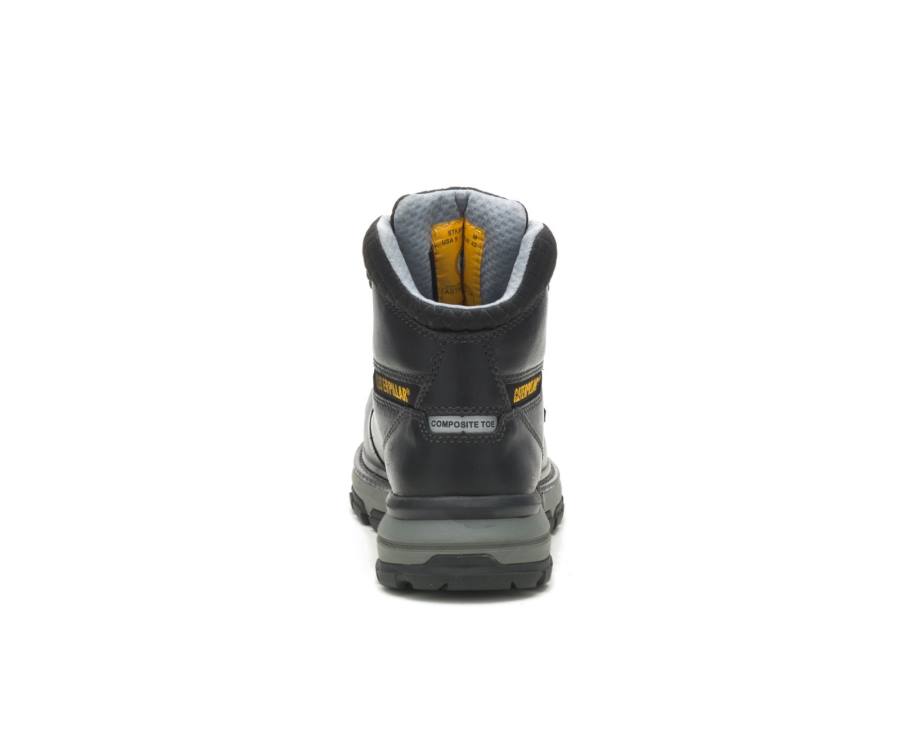 Women's Caterpillar CAT Excavator Superlite Cool Carbon Composite Toe Work Boots Black | CAT-741KO