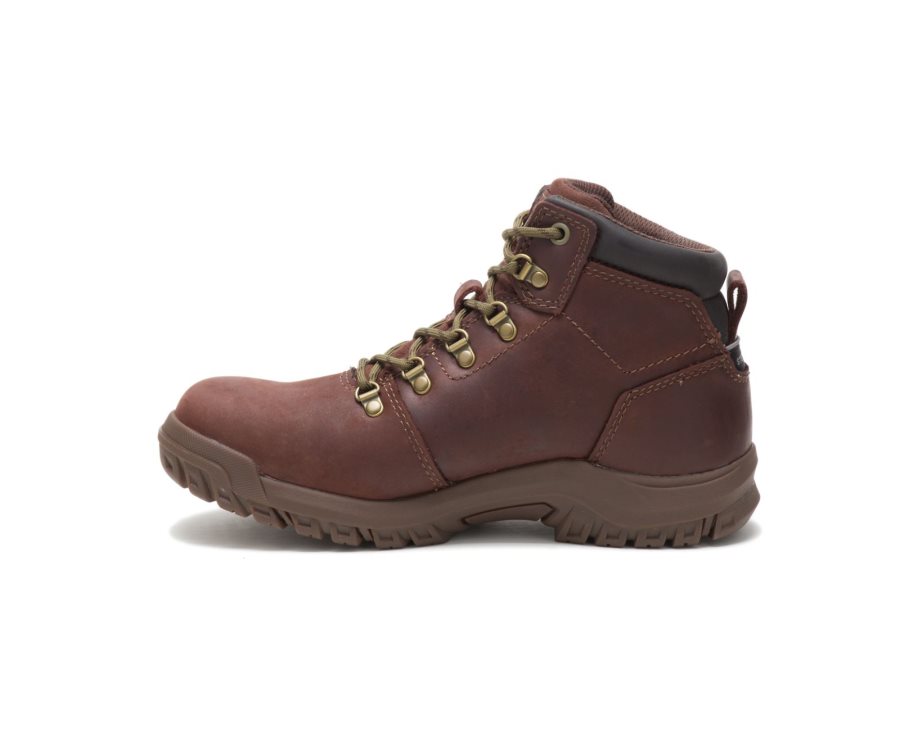 Women's Caterpillar CAT Mae Steel Toe Waterproof Work Boots Copper | CAT-739FX