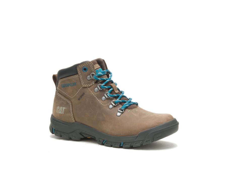 Women's Caterpillar CAT Mae Waterproof Work Boots Brown / Black | CAT-740KO