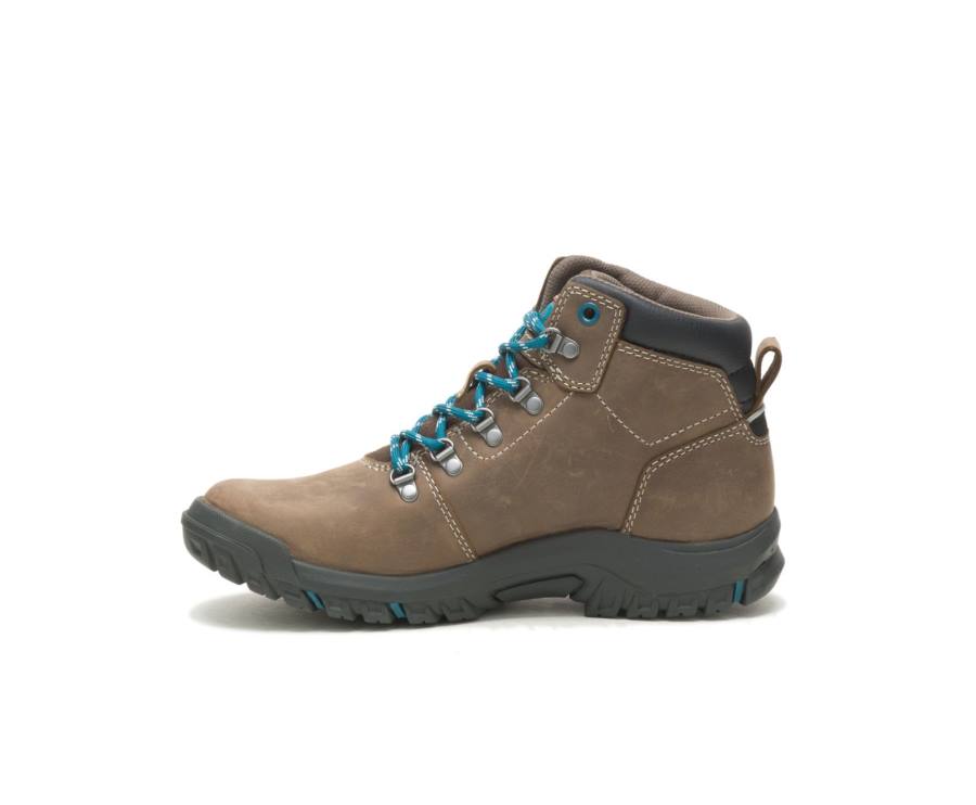 Women's Caterpillar CAT Mae Waterproof Work Boots Brown / Black | CAT-740KO