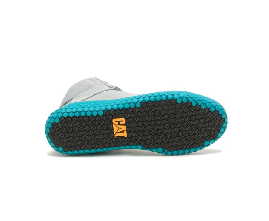 Women's Caterpillar CAT ProRush All Day Mid Sneakers Grey / Blue | CAT-756KO