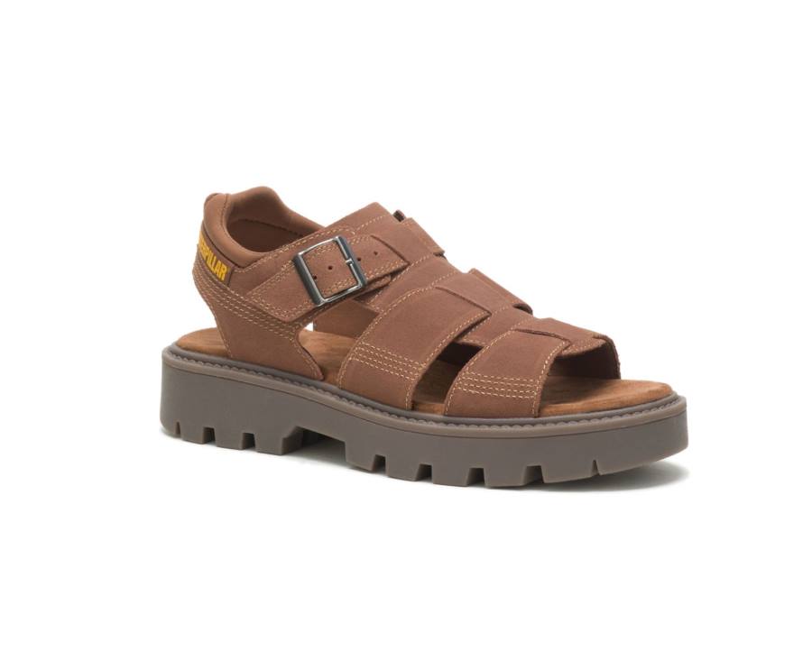 Women's Caterpillar CAT Rigor Sandals Brown | CAT-771KO