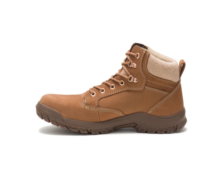 Women's Caterpillar CAT Tess Steel Toe Work Boots Brown | CAT-842LD